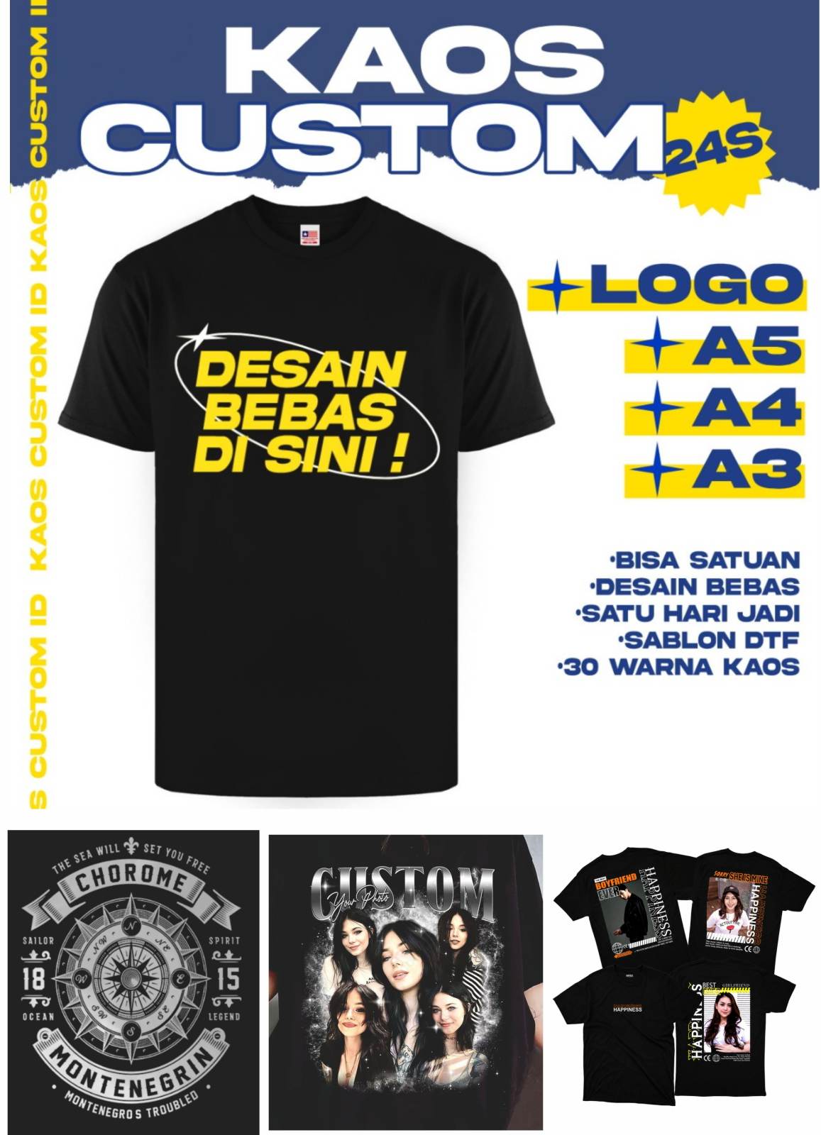 KAOS CUSTOM DEWASA KATUN COMBED