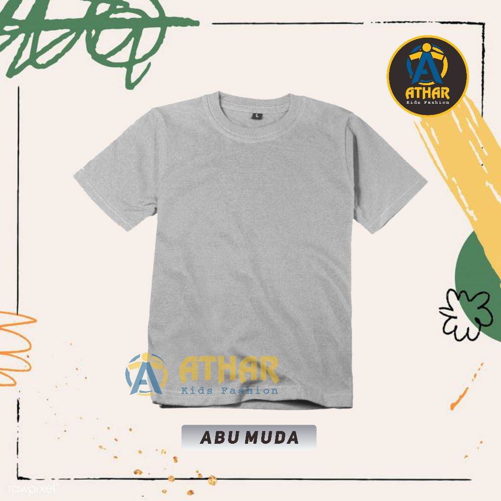 KAOS POLOS ANAK  BAHAN CATTON COMBAT 30S