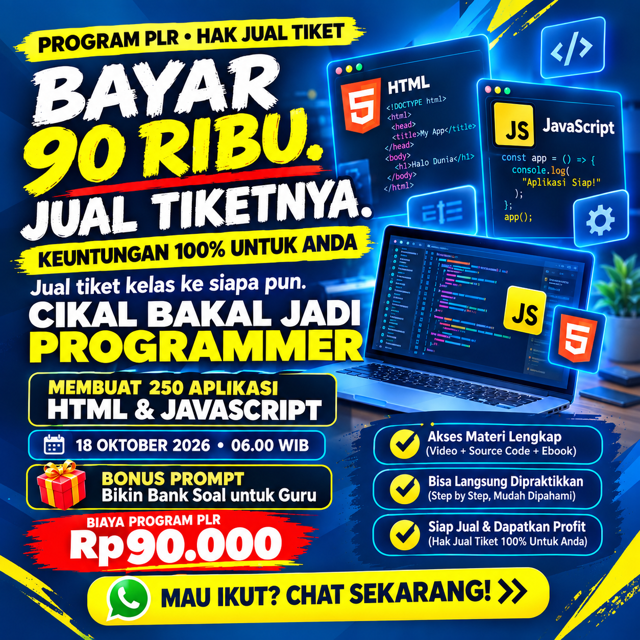 Program PLR Kelas Cikal Bakal Jadi Programmer
